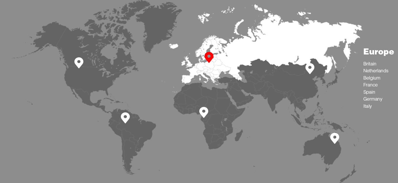 Available in over 140 countries and regions across five continents for different market needs.